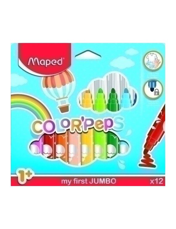 Rotul.Maped Color´Peps U.Lav.Jumbo E.12