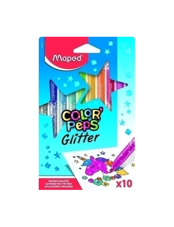 Rotul.Maped Color"Peps Glitter B/10