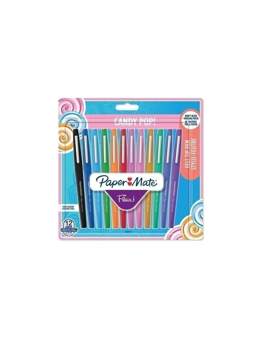 Rotul.Paper Mate Candy Pop Surt.B/12