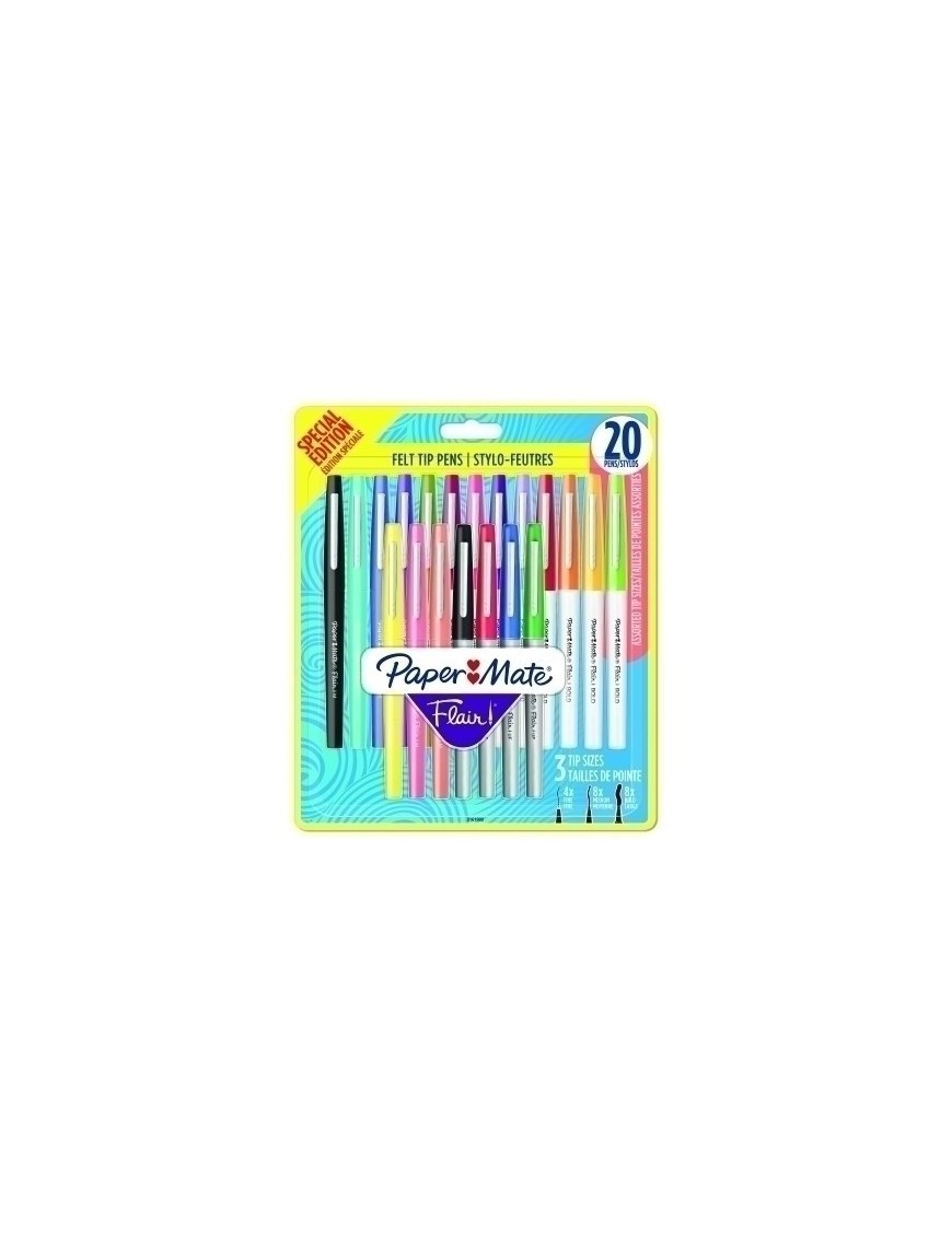 Rotul.Paper Mate Flair Pack Grande B/20