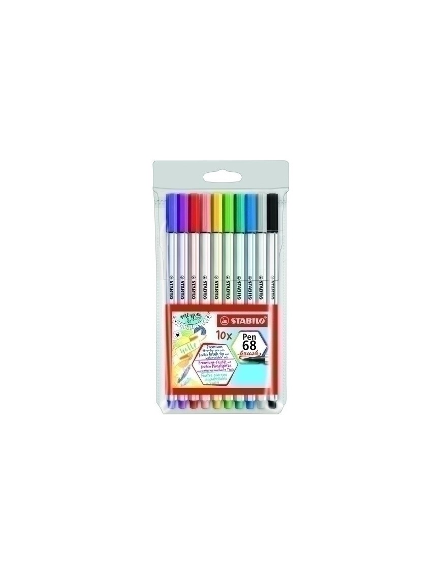 Rotul.Stabilo Pen 68  Brush Bl.10