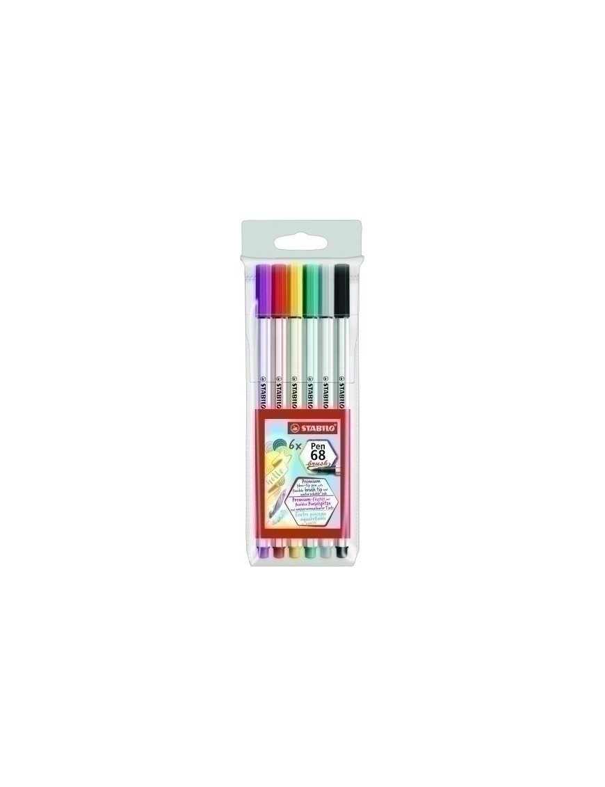 Rotul.Stabilo Pen 68  Brush Bl.6