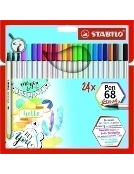 Rotul.Stabilo Pen 68  Brush Caja 24