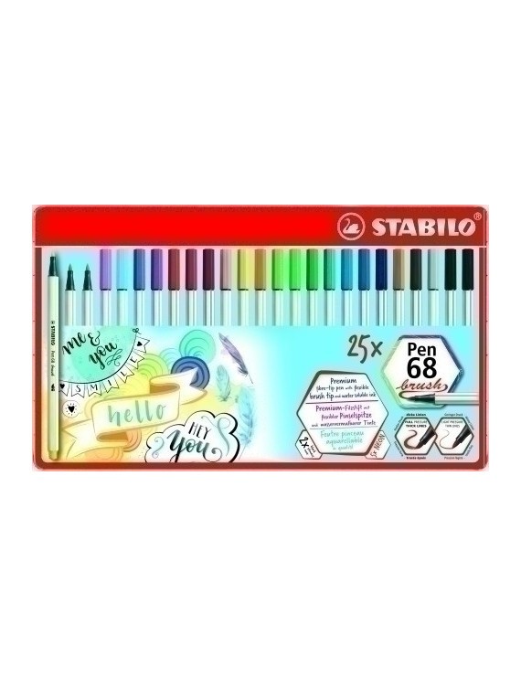 Rotul.Stabilo Pen 68  Brush Caja 25