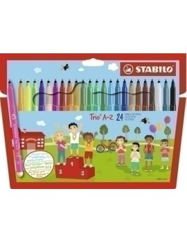 Rotul.Stabilo Trio A-Z 378 Estuche 24