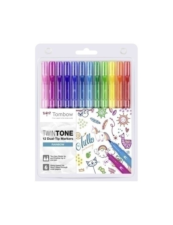 Rotulador Tombow Twintone Arco Iris E.12