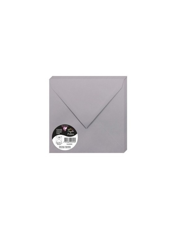Sobre Clairefontaine 165X165 Gris P/20