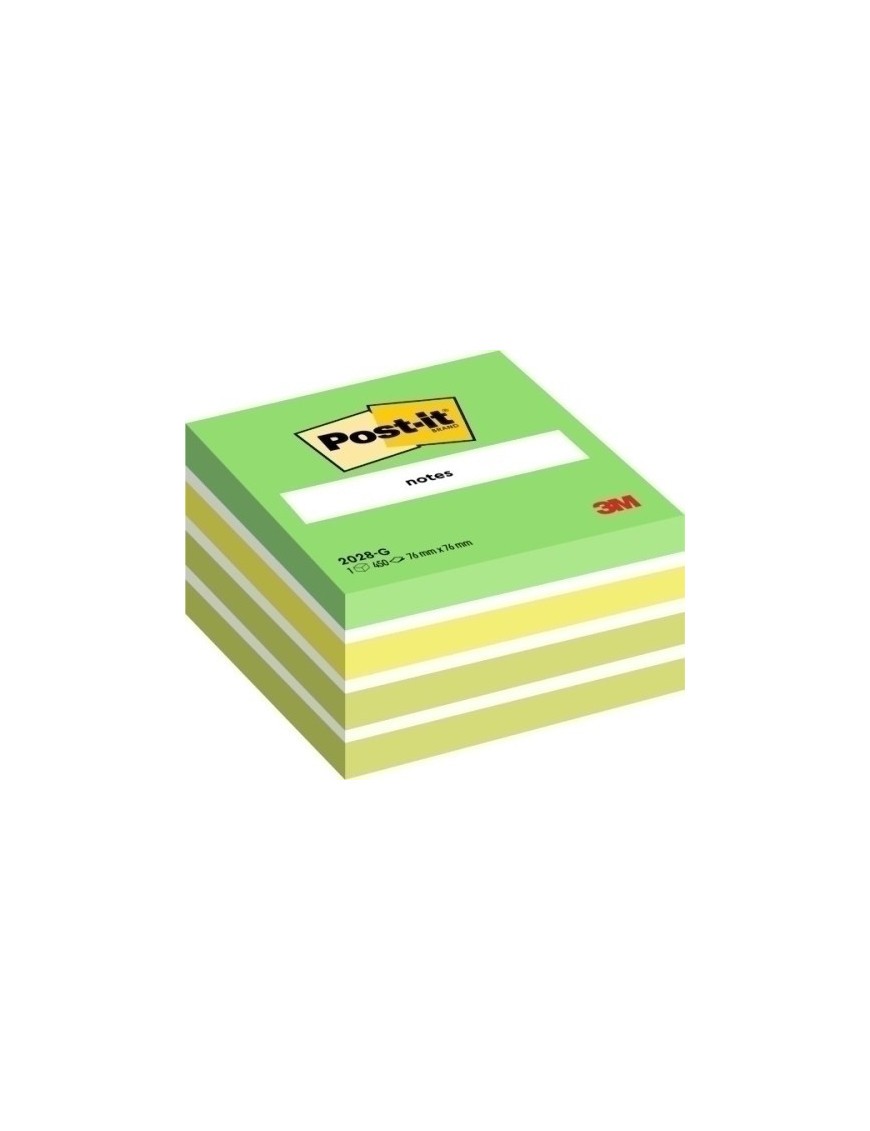 Taco Notas Post-It Cubo 450 H.Verd Paste