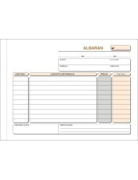 Talonario Albaranes 4º  Apdo Tripli Loan