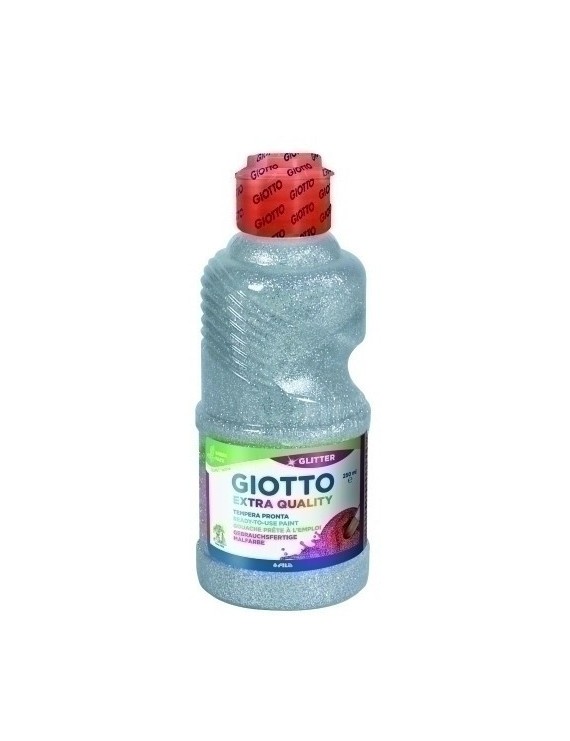 Tempera Giotto Liq.Glitter 250 Ml Plata