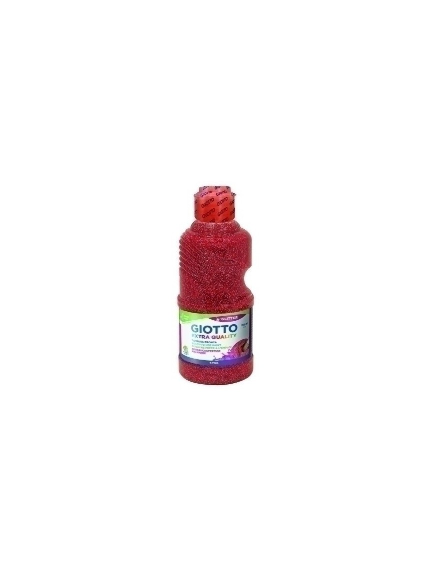 Tempera Giotto Liq.Glitter 250 Ml Rojo