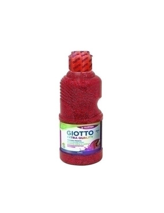 Tempera Giotto Liq.Glitter 250 Ml Rojo