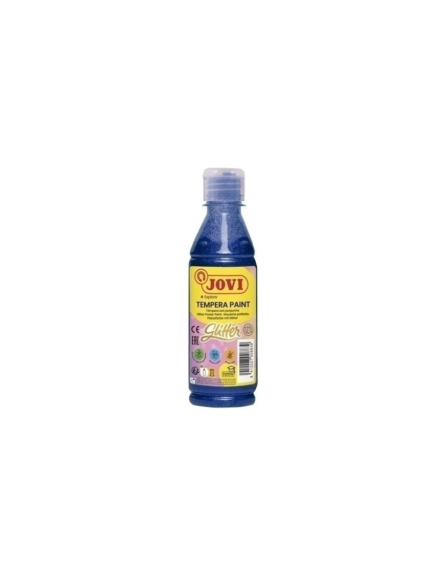 Tempera Jovi Liq.Glitter 250 Ml Azul