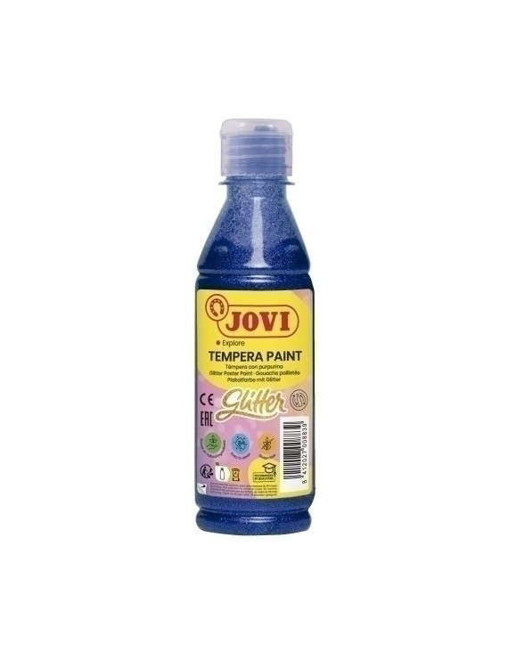 Tempera Jovi Liq.Glitter 250 Ml Azul