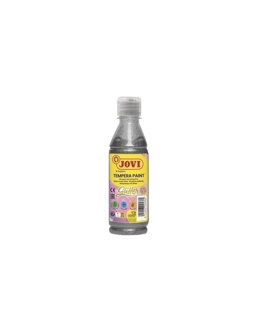 Tempera Jovi Liq.Glitter 250 Ml Plata