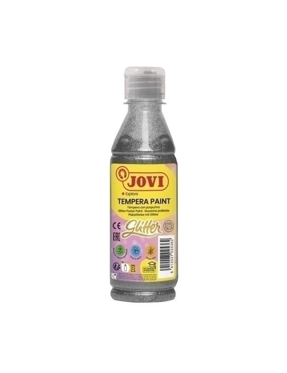 Tempera Jovi Liq.Glitter 250 Ml Plata