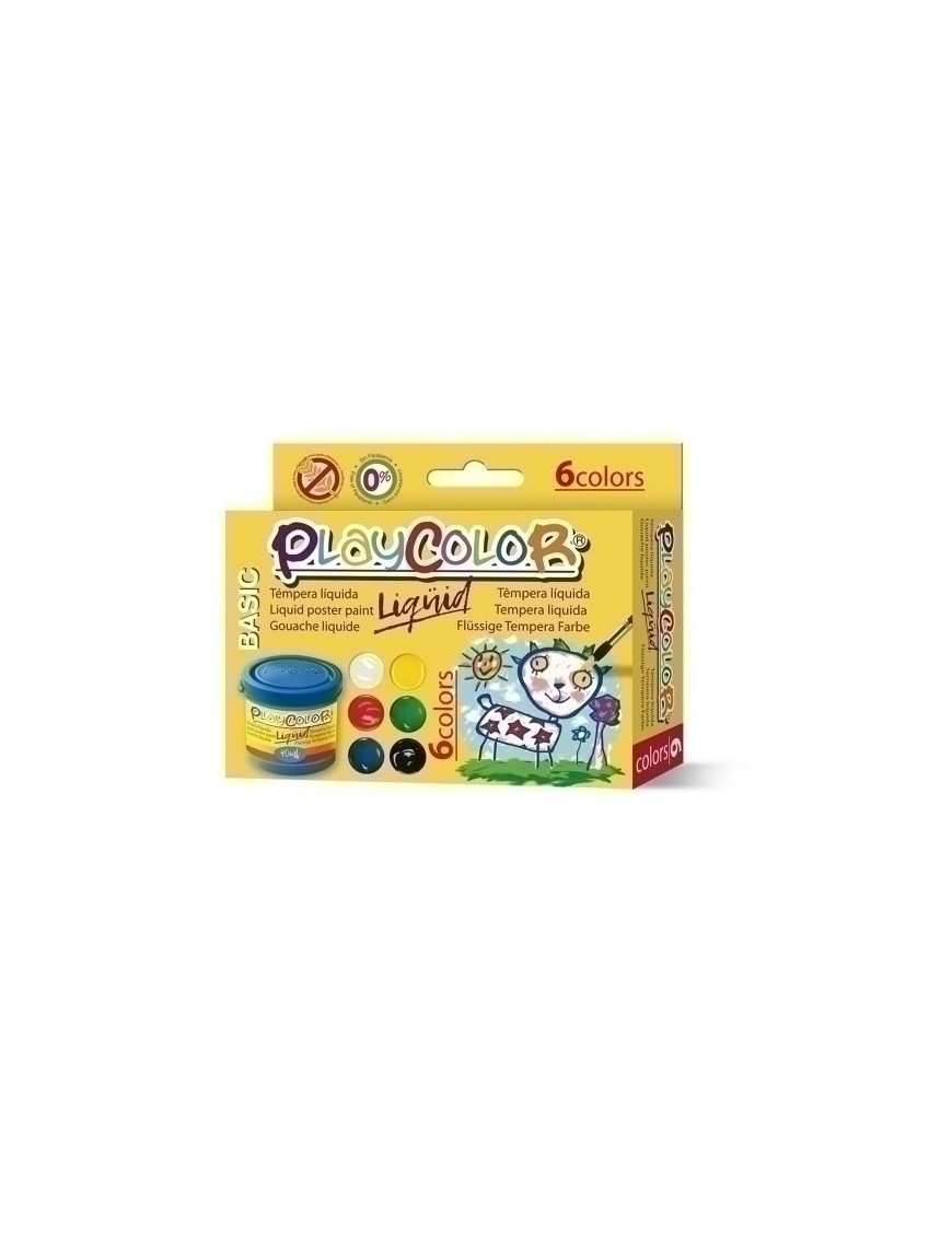 Tempera Playcolor  40 Ml Estuche  6