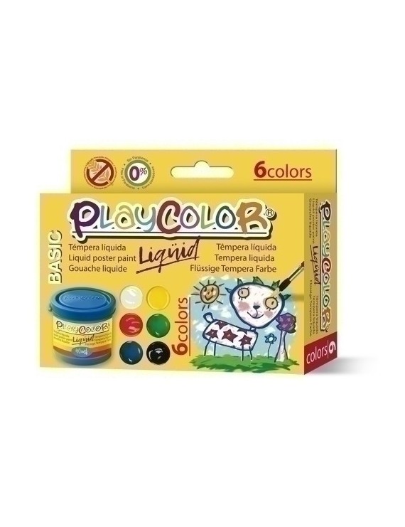 Tempera Playcolor  40 Ml Estuche  6