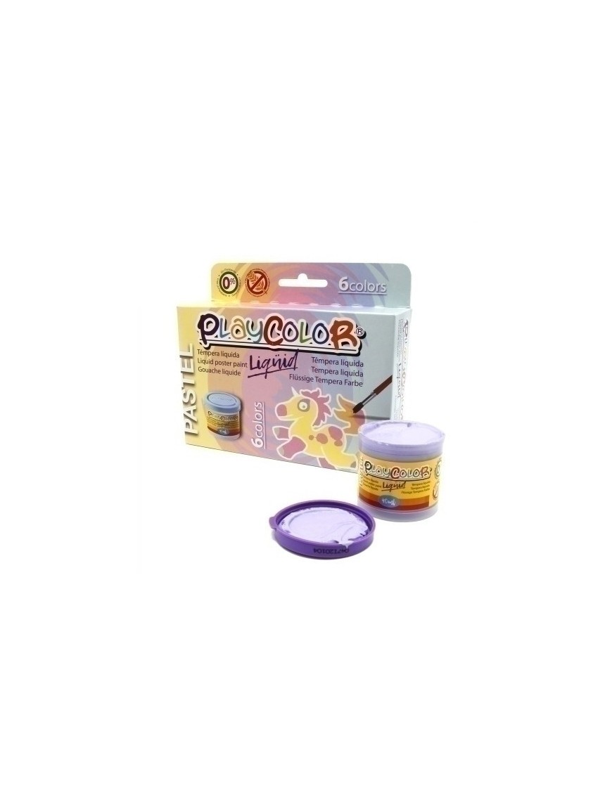 Tempera Playcolor  40Ml Pastel Estuche 6