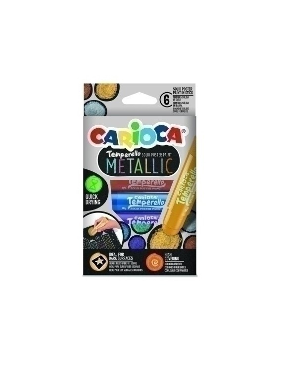 Tempera Carioca Temperello Metallic C/6