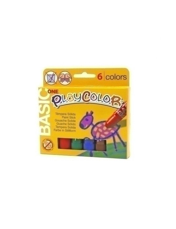 Tempera Solida en Barra Playcolor Pocket Escolar Caja de 12