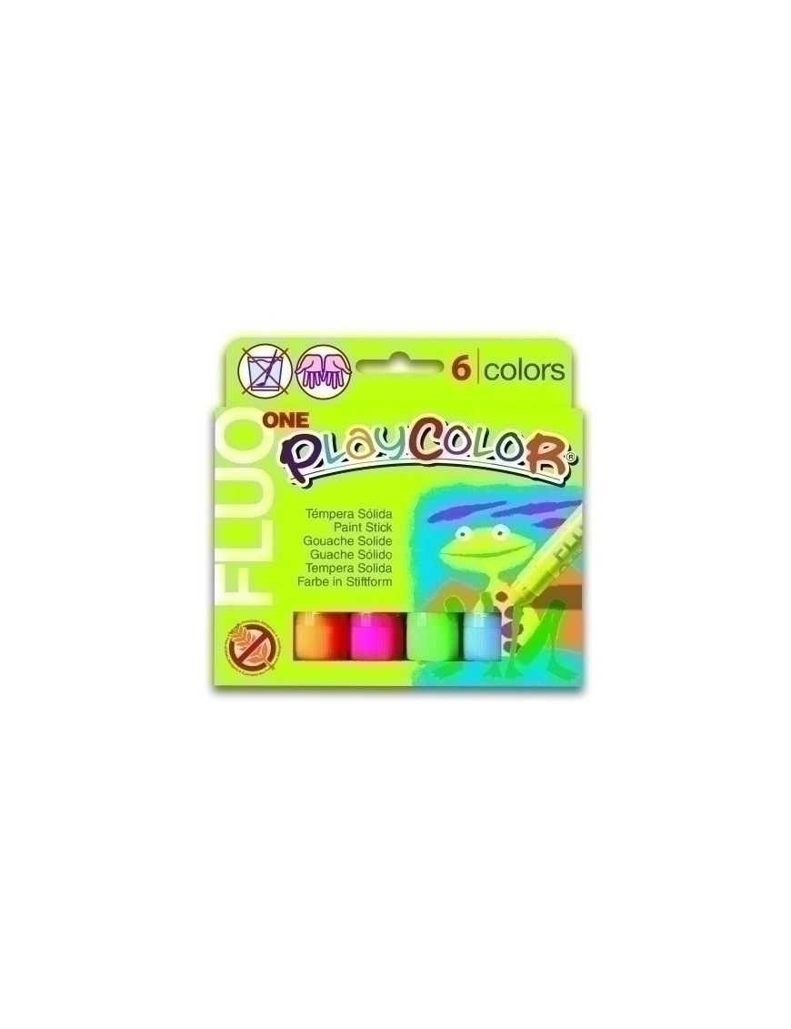 Tempera Playcolor Fluo One C/6