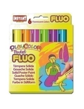 Tempera Playcolor Fluo Pocket C/6