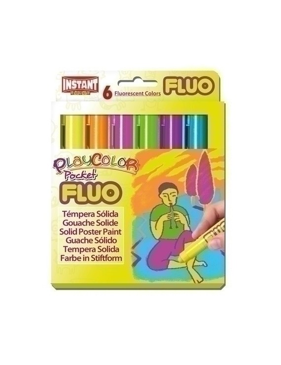 Tempera Playcolor Fluo Pocket C/6