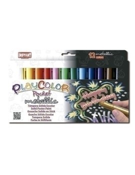 Tempera Playcolor Met. Pocket C/12