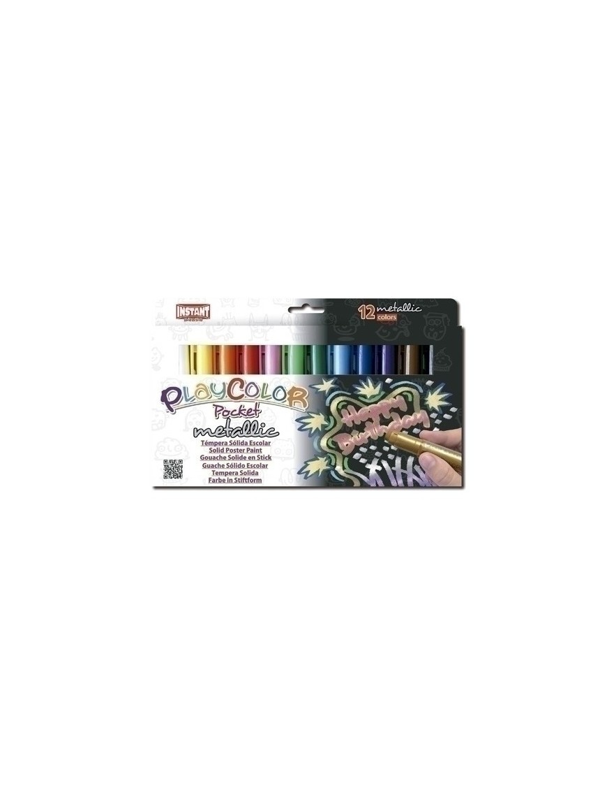 Tempera Playcolor Met. Pocket C/12