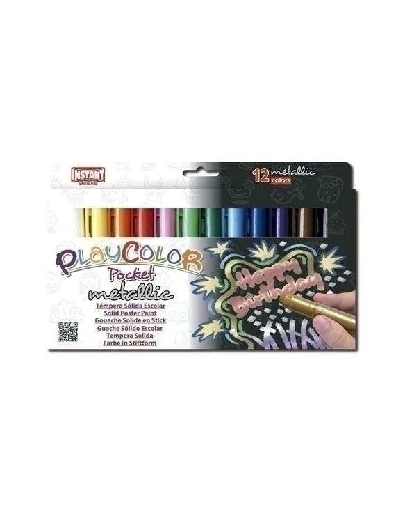 Tempera Playcolor Met. Pocket C/12