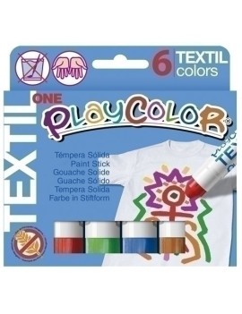 Tempera Playcolor Textil One C/6