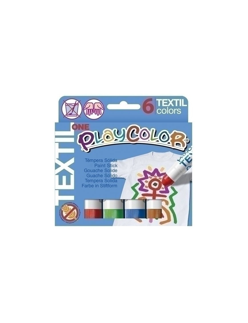 Tempera Playcolor Textil One C/6