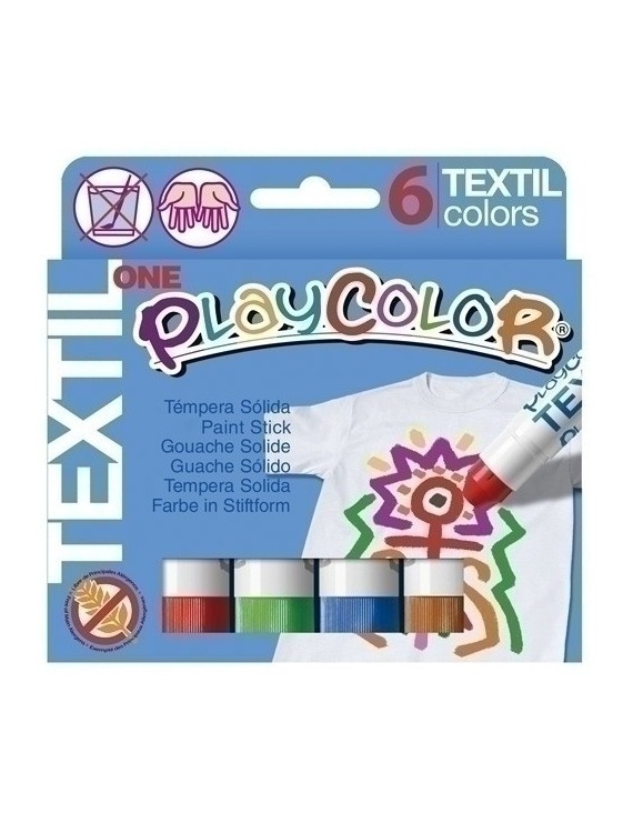 Tempera Playcolor Textil One C/6