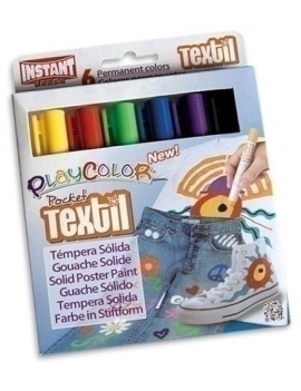 Tempera Playcolor Pocket Textil C/6