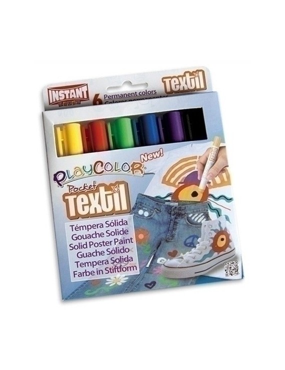 Tempera Playcolor Pocket Textil C/6