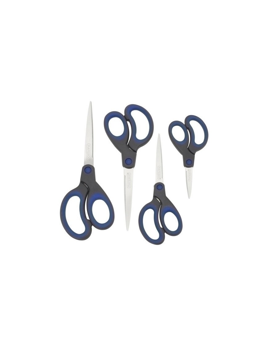 Tijeras Rapesco Mango Suave P/4 Azul