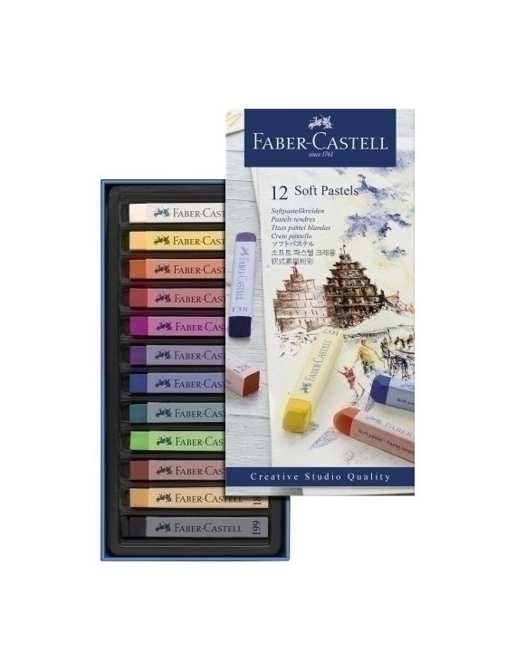 Tiza Goldfaber Pastel Blando Caja De 12