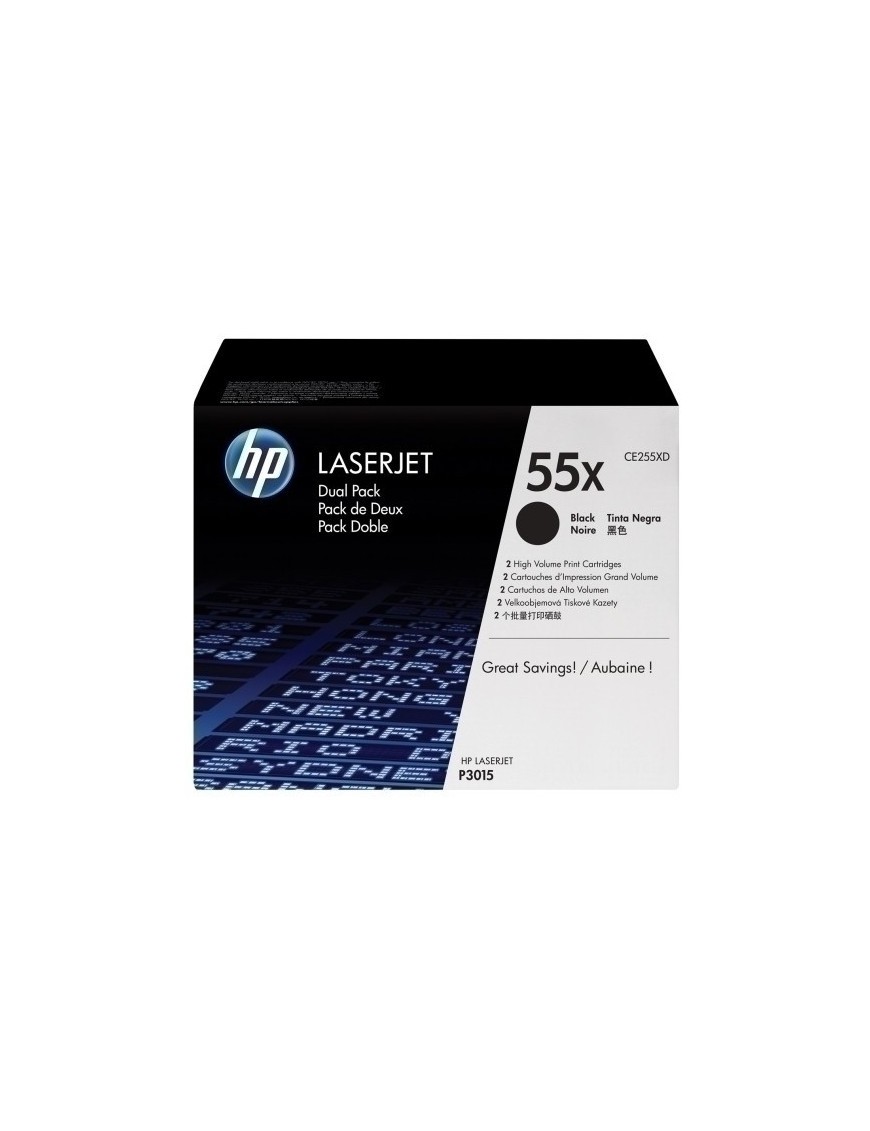 Toner Hp Ce255Xd Nº55X Lj P3011 Negro P/