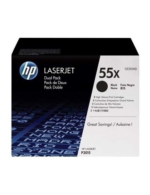 Toner Hp Ce255Xd Nº55X Lj P3011 Negro P/