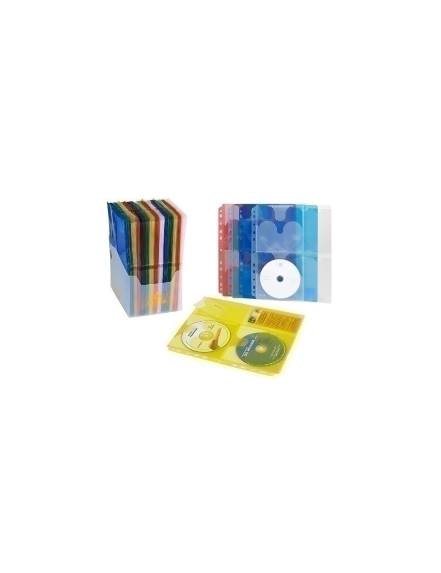 Funda Cd/Dvd Carchivo A4 11 Tl.Colores