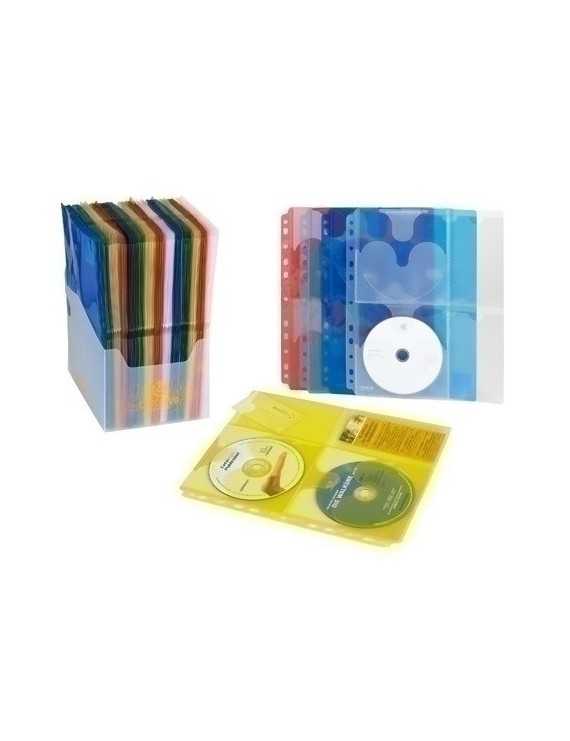 Funda Cd/Dvd Carchivo A4 11 Tl.Colores