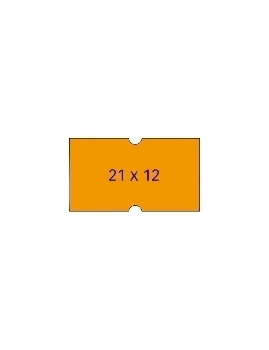 Etiquetas De Precios Apli Adh.Permanente 21X12 Mm Fluor Rollo 1.000 Uds. Pack De 6