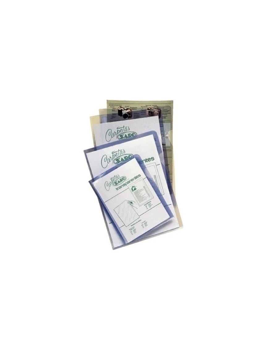 Dosier Angulo Recto Saro Pvc 280µ A4 Transparente Paquete De 50