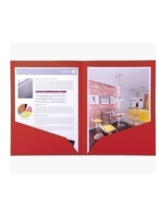 Subcarpeta Exacompta Rock´S Doble 210G A4 Rojo Paquete De 25