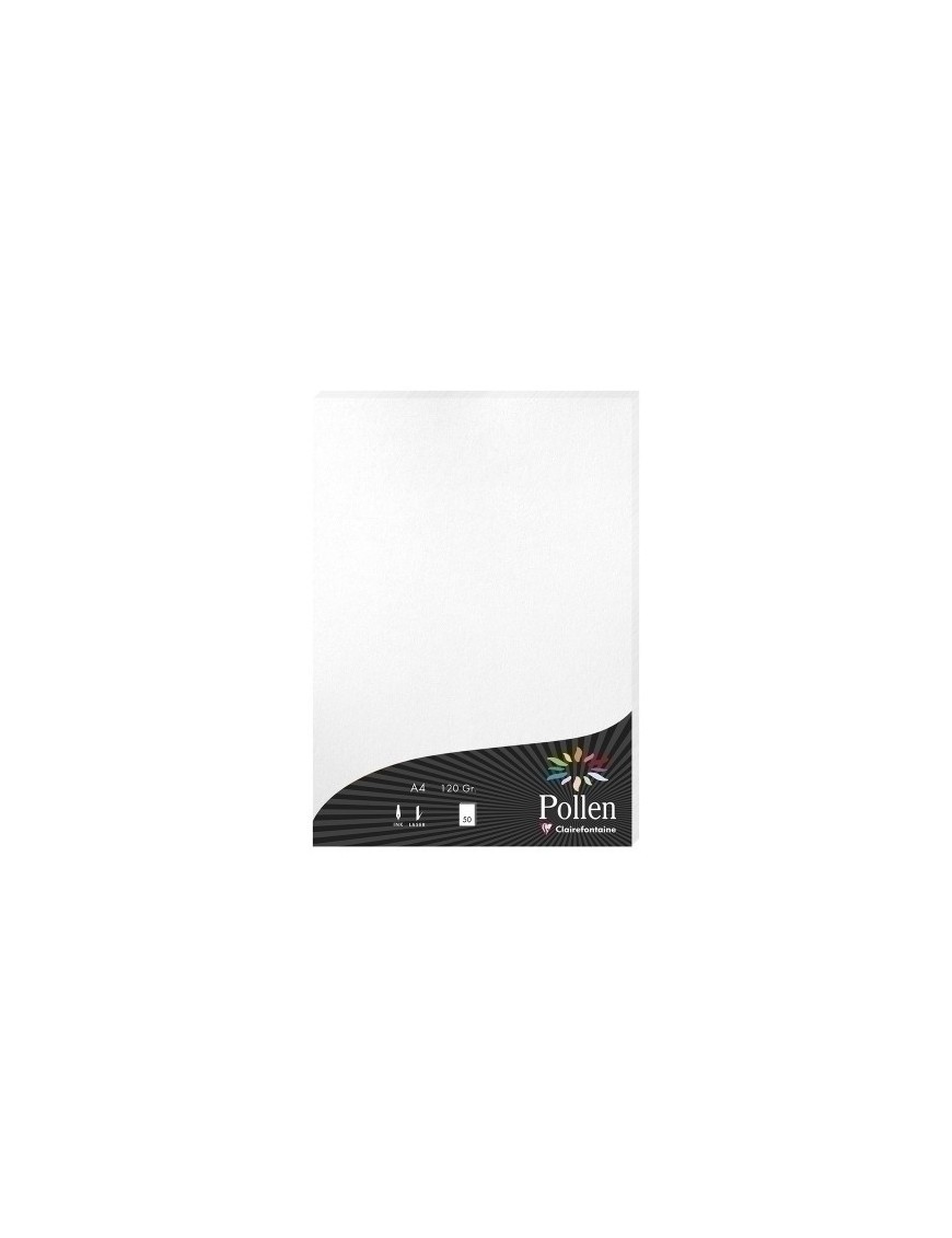 Papel Clairefontaine Pollen A4 50H Blanc