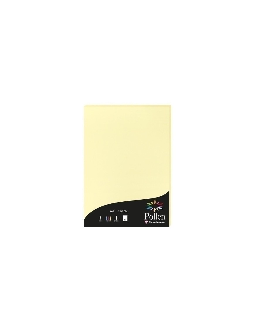 Papel Clairefontaine Pollen A4 50H Canar