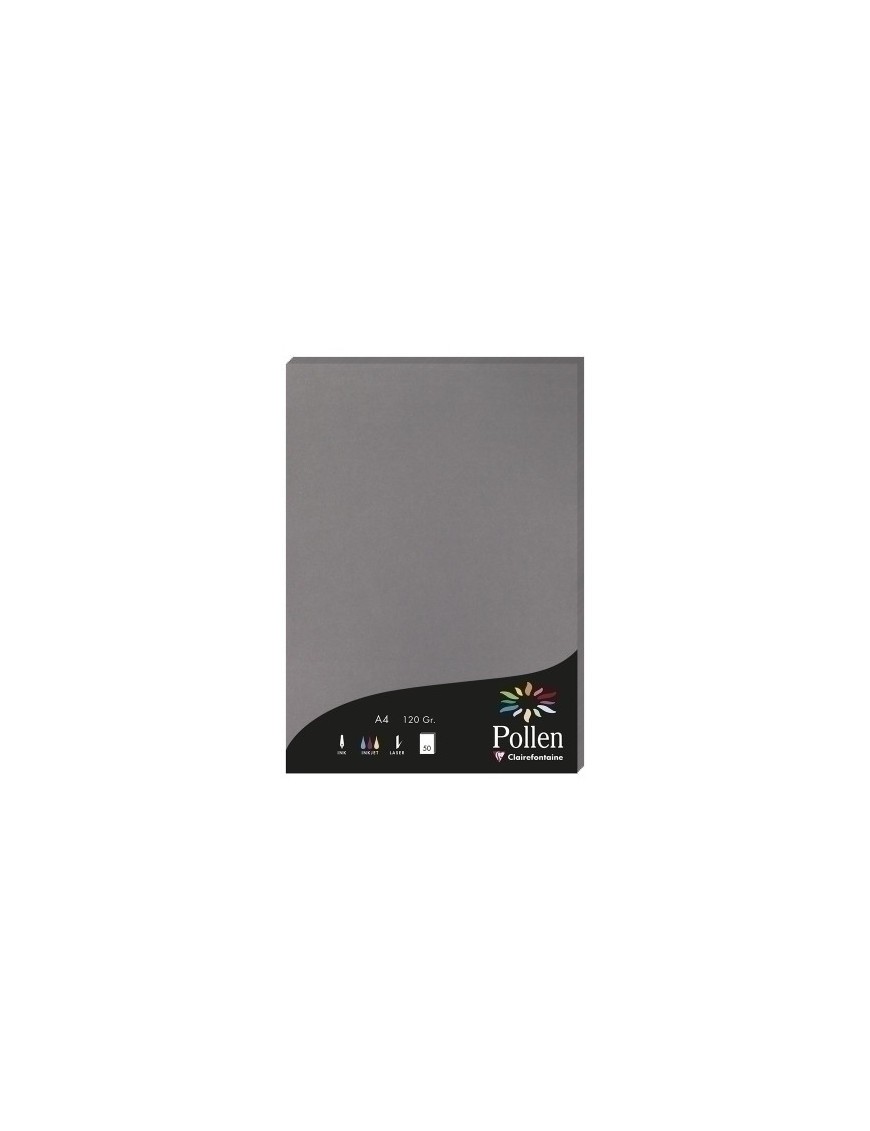 Papel Clairefontaine Pollen A4 50H Gris