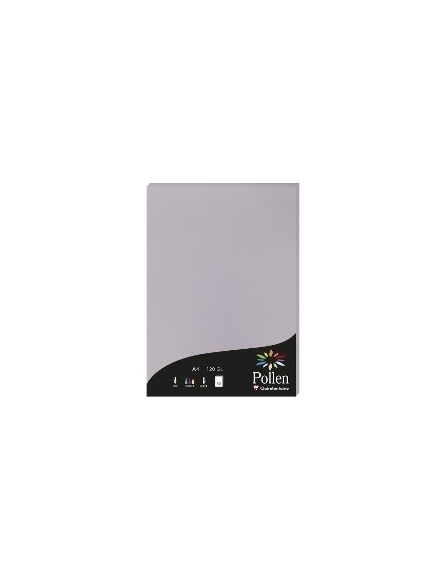 Papel Clairefontaine Pollen A4 50H Gris