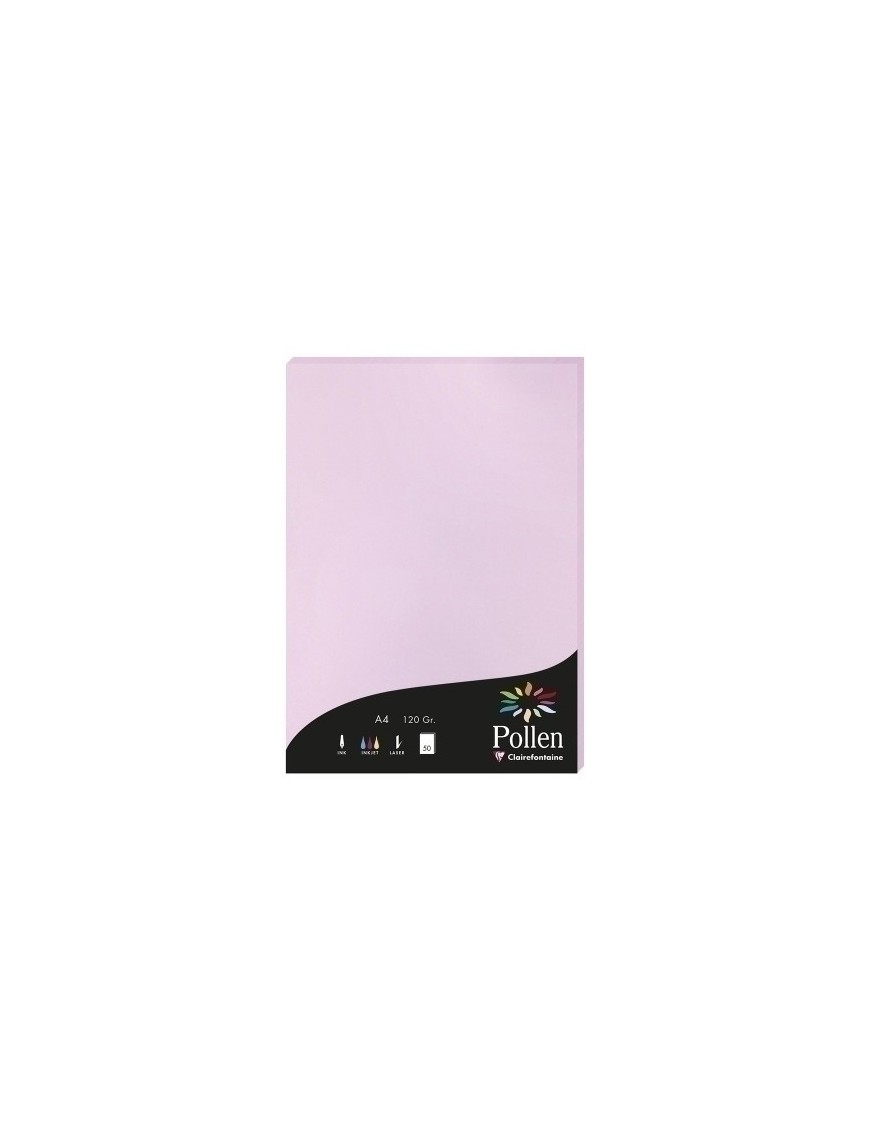 Papel Clairefontaine Pollen A4 50H Lila